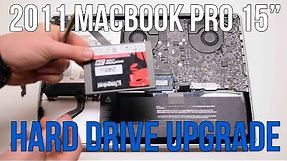 2011 Macbook Pro 15" A1286 Hard Drive Upgrade