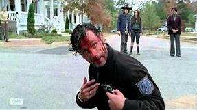 Andrew Lincoln aka Rick Grimes turns british on a Walking Dead Scene