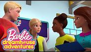@Barbie | Barbie Cheers on Ken in a FUN MASCOT DANCE-OFF! | Barbie Dreamhouse Adventures