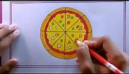 how to draw a pizza easy/pizza drawing