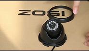 ZOSI Security Camera - How to install a dome camera and adjust viewing angle