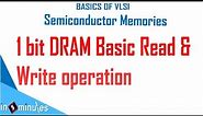Module4_Vid16_1 bit DRAM circuit, Basic Read and Write operation