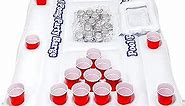 GoPong Original Pool Party Barge Floating Beer Pong Table with Cooler and Cup Holders