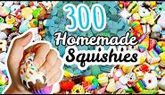 BIGGEST Homemade Squishy Collection EVER (memory foam, polyfoam, makeup sponges and decorated)