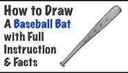 How to Draw a Baseball Bat | full tutorial