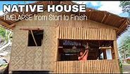 NATIVE HOUSE BUILT FROM START TO FINISH TIMELAPSE IN PHILIPPINE | BAHAY KUBO NA 10,000 PESOS GASTOS