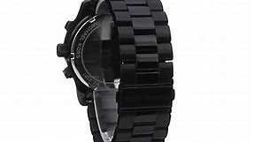 Michael Kors Watches Michael Kors Men's Black bracelet Chronograph Sport (Black)