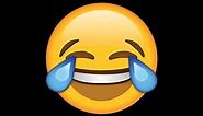 Emoji laughing then straight face