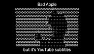Bad apple but its only subtitles