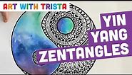 Yin Yang Zentangles Art Lesson - Art With Trista