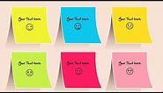 Create Multicolor Sticky Notes Slide in PowerPoint