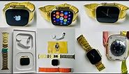 অ্যাপল ওয়াচ ৮ আলট্রা গোল্ড এডিশন/ 8 Ultra Smart Watch | Golden Edition | Apple Logo