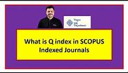 What is Q index in SCOPUS Indexed Journals | Q1, Q2, Q3, Q4 | Progress with Prof.Mahamani