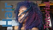 Multicolored Hair Dye Tutorial: Blue, Purple, Magenta, Teal! Curly Hair | OffbeatLook