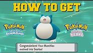 HOW TO EVOLVE MUNCHLAX INTO SNORLAX IN POKEMON BRILLIANT DIAMOND AND SHINING PEARL!