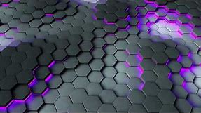 Abstract Hexagonal Geometric Animated Neon background Infinite Loop Video || Screensaver Wallpaper