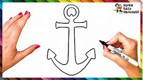 How To Draw An Anchor Step By Step ⚓ Anchor Drawing Easy