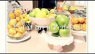 How to Decorate With Pedestals, Fruit, Cake Stands & Pitchers