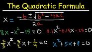 How To Use The Quadratic Formula To Solve Equations