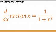 Derivative of arctan x