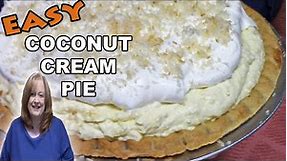 Luscious COCONUT CREAM PIE | Such an easy 6 ingredient pie recipe