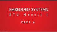 Embedded Systems KTU ARM Processors CPU Bus Organization & Architecture Module 1 Part 4