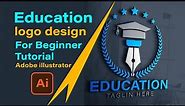 Education logo design for beginner||Education Logo Maker||Adobe illustrator tutorial||Rasheed RGD