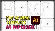 How To Make A4 Paper Size PDF Sewing Template for E-Patterns