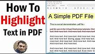 How To Highlight Text In PDF | How To Highlight Text in Acrobat Reader DC