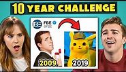College Kids React To #10YearChallenge 2009 vs 2019