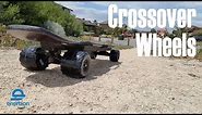 Raptor 2 Electric Skateboard | Crossover wheels - Installation & Off Road Test