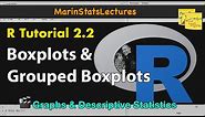 Boxplots and Grouped Boxplots in R | R Tutorial 2.2 | MarinStatsLectures