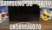 Samsung 58” 4K Smart LED HDTV | MU6070