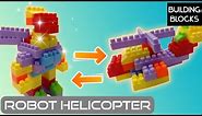 How to make the coolest toy blocks ever | Robot Transformer | Building Blocks robot helicopter