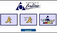 AOL Dial Up. Sound of Connecting to the Internet in 1990s.