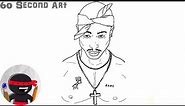 How To Draw Tupac | Easy, Step By Step Tutorials for Beginners