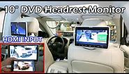 Install Dual 10" Car DVD Headrest Monitors