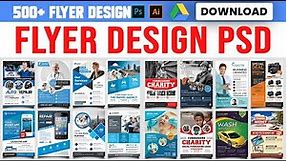 500+ Professional Flyer Design Templates Free Download, flyer Design in Photoshop, English tutorial