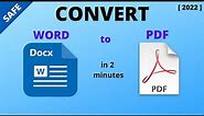 CONVERT - WORD to PDF | DOCX to PDF [ For Free 2022 ]
