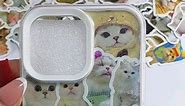 I decorated phone case with cute white Cats because I love it #cats #sticker #decorate #diy