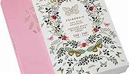Primrosia A5 Dot Grid Watercolor Journal Notebook – 160 pages I 160gsm Premium Heavy Paper, No Bleed – Luxe Linen Hard Cover with Cute Butterfly Slip Cover (Blushing Pink)
