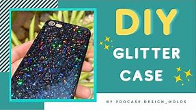 Resin tutorial : DIY Glitter phone case