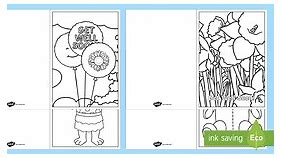 Get Well Soon Cards Colouring Activity