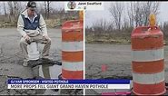 Jokes about the massive pothole in Grand Haven get attention from the city