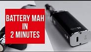 What does battery mAh mean in 2 minutes