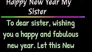 Happy new year heart touching wishes for sister #2023 #happynewyear