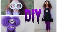 DIY Purple Minion Costume +Makeup & Hair! -HowToByJordan