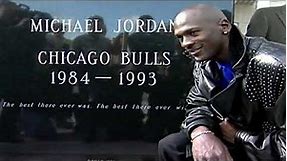 RARE Michael Jordan SEEING The Michael Jordan Statue for the first time 1994