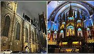 Walking through Montreal’s Notre-Dame Basilica in December 2022