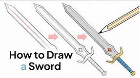 How to Draw a Sword (6 Easy Steps)